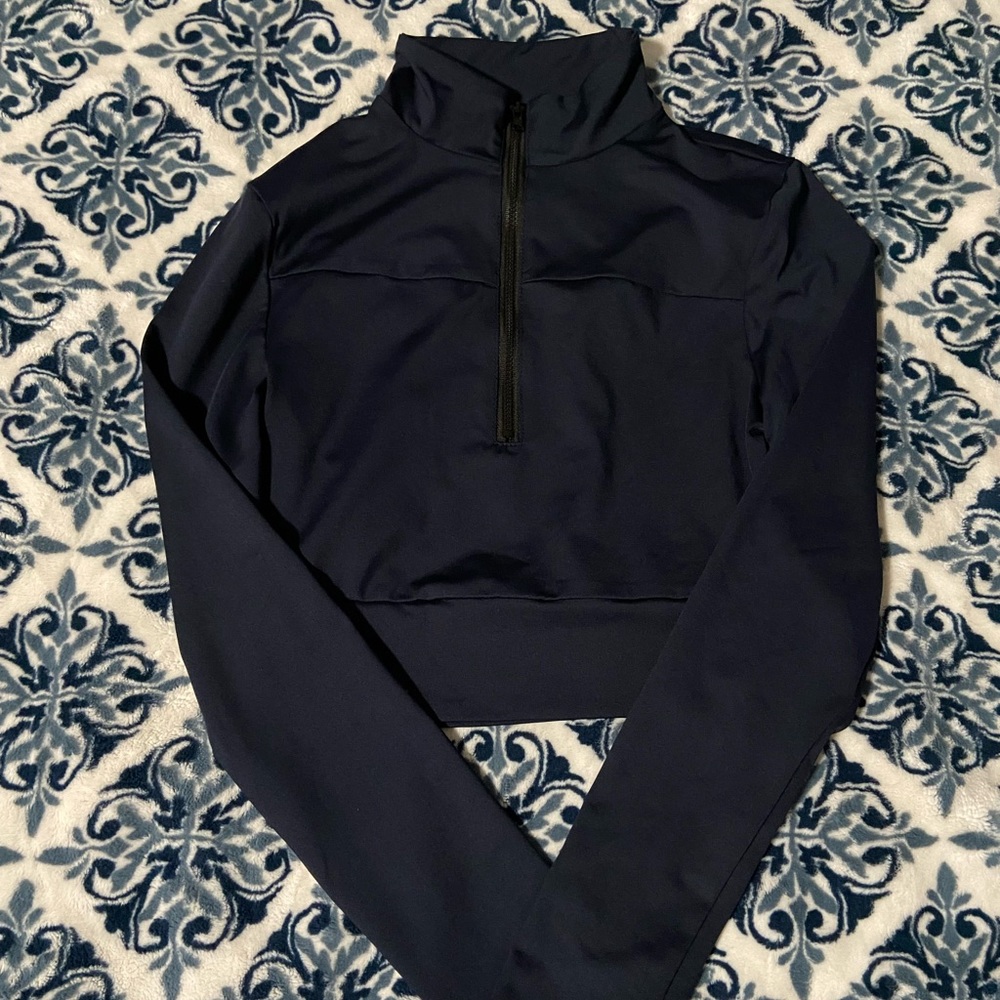 Navy blue crop top